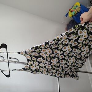 American Apparle Floral Black Dress with Daisy Print